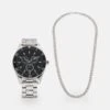 Pier One Set Unisex - Horloge - Silver-Coloured